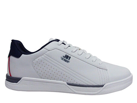 Jump Beyaz Lacivert Kırmızı Bağcıklı Sneakers Spor Ayakkabı