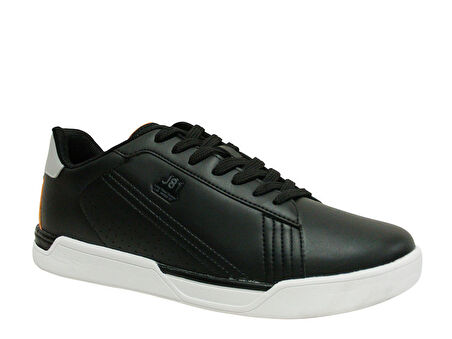 Jump Siyah Turuncu Beyaz Bağcıklı Sneakers Spor Ayakkabı