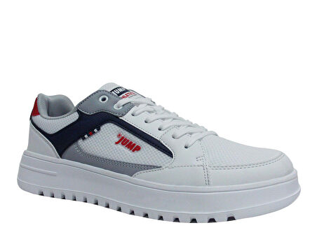  Jump Beyaz Lacivert Kırmızı Bağcıklı Sneakers Spor Ayakkabı