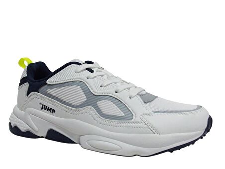 Jump Beyaz Lacivert Gri Bağcıklı Athletics Spor Ayakkabı
