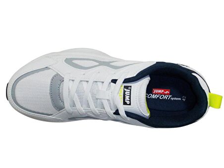 Jump Beyaz Lacivert Gri Bağcıklı Athletics Spor Ayakkabı