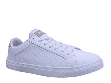 Kinetix Beyaz Altın Bağcıklı Sneakers Spor Ayakkabı