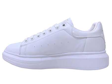 Bestof Beyaz Bağcıklı Sneakers Spor Ayakkabı
