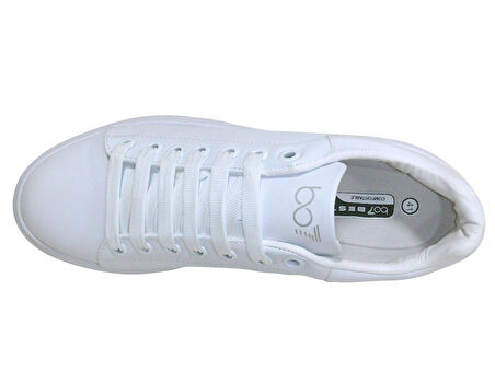 Bestof Beyaz Bağcıklı Sneakers Spor Ayakkabı