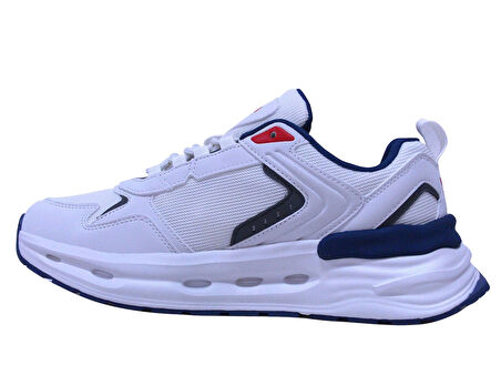 U.S. Polo ASSN. Beyaz Lacivert Kırmızı Bağcıklı Sneakers Spor Ayakkabı