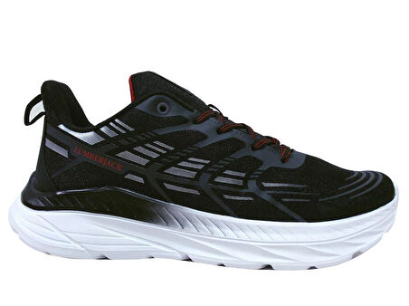 Lumberjack Siyah Beyaz Kırmızı Bağcıklı Sneakers Spor Ayakkabı
