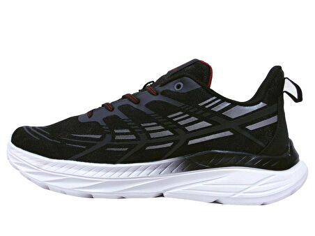 Lumberjack Siyah Beyaz Kırmızı Bağcıklı Sneakers Spor Ayakkabı
