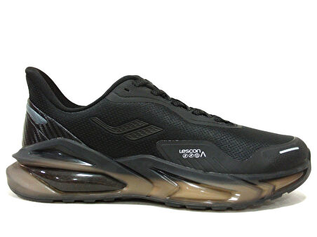 Lescon Siyah Air Taban Sneakers Bağcıklı Spor Ayakkabı
