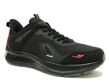 Lescon Siyah Kırmızı Gri Sneakers Bağcıklı Spor Ayakkabı