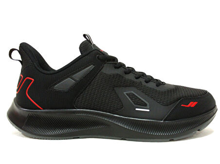 Lescon Siyah Kırmızı Gri Sneakers Bağcıklı Spor Ayakkabı