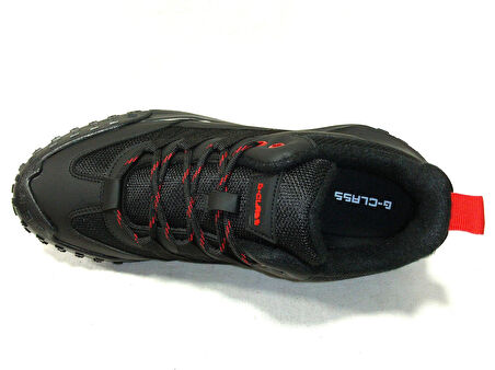 G-Class Siyah Kırmızı Bağcıklı Boğazlı Sneakers Spor Ayakkabı