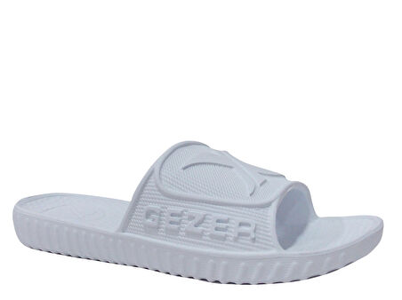 Gezer Beyaz Tek Bant Anatomik Comfort Terlik