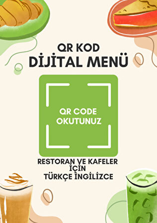 Qr Dijital Menü Türkçe İngilizce Restoran Kafe ve Hoteller için Menü Yazılımı