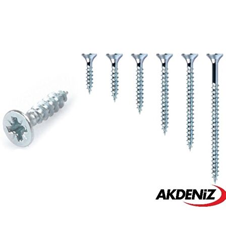 Akdeniz Sunta Vidası 5,0X20 Çinko 10 Paket 5000 Adet