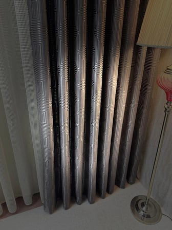 NİVEMESHOME MEVA V-106 ANTRASİT 1/3 SIK PİLELİ FON PERDE APM