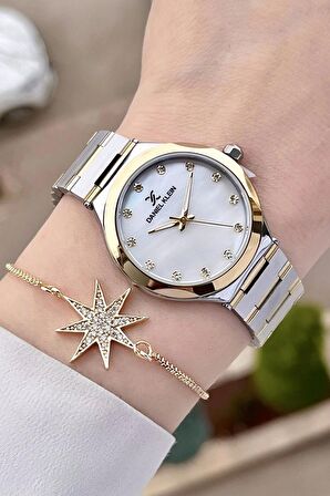 Daniel Klein DKISTE1039 Gold Gümüş Renk Hediye Paketli Kadın Kol Saati ve Bileklik