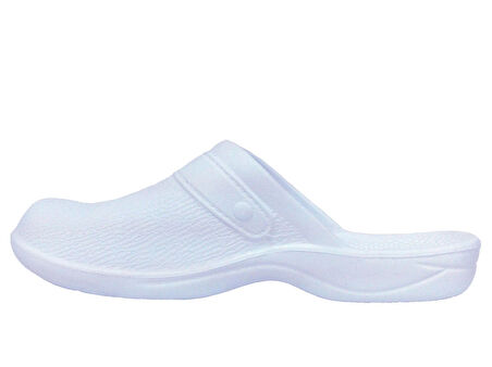 Gezer Beyaz Ucu Kapalı Sabo Anatomik Comfort Terlik