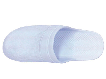 Gezer Beyaz Ucu Kapalı Sabo Anatomik Comfort Terlik
