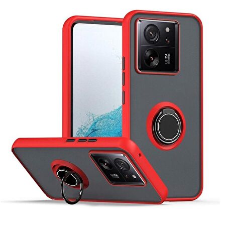 Gpack Xiaomi Mi 13T 13T Pro Kılıf Montreal Yüzüklü Mıknatıslı Kamera Korumalı Silikon