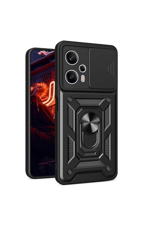 Gpack Xiaomi Poco F5 Kılıf Sert Silikon Tank Aramid Sürgülü Vega Yüzüklü