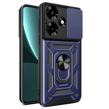 Gpack İnfinix Hot 30 Kılıf Sert Silikon Tank Aramid Sürgülü Vega Yüzüklü