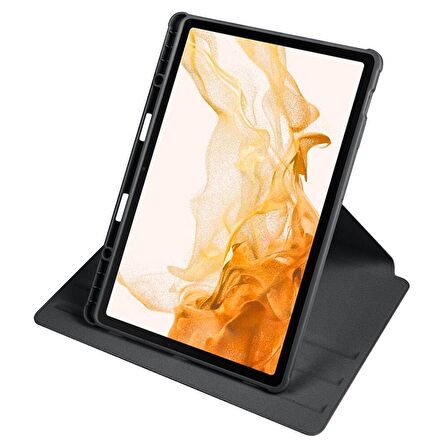 Gpack Samsung Galaxy Tab S9 Plus SM-x810 Kılıf Standlı Katlanabilir Pu Silikon tf2