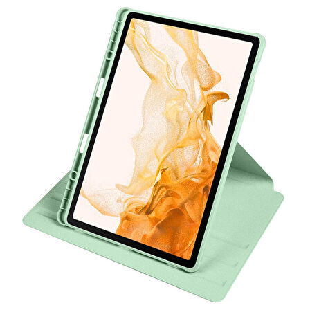 Gpack Samsung Galaxy Tab S9 Plus SM-x810 Kılıf Standlı Katlanabilir Pu Silikon tf2