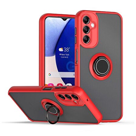 Gpack Samsung Galaxy A05S Kılıf Montreal Yüzüklü Mıknatıslı Kamera Korumalı Silikon