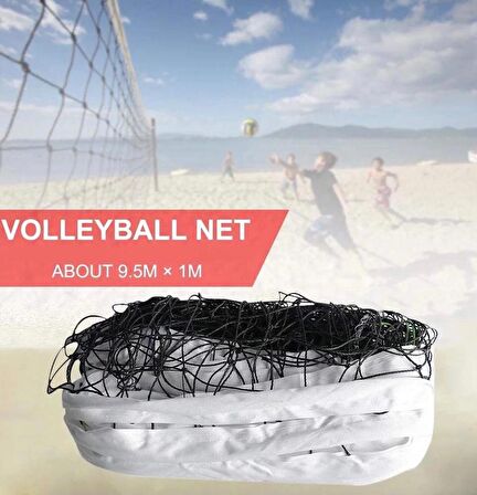 9.5 Metre Taşınabilir Pratik Ve Profesyonel Voleybol Filesi Beach&okul&sahil&otel Tipi Voleybol Ağı 