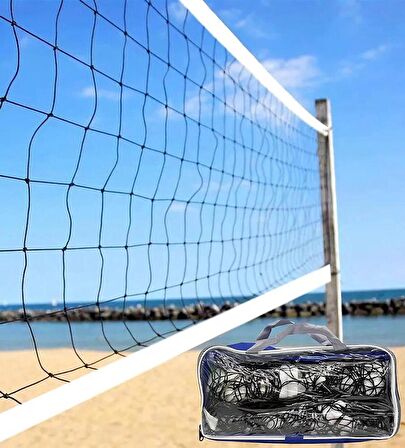 9.5 Metre Taşınabilir Pratik Ve Profesyonel Voleybol Filesi Beach&okul&sahil&otel Tipi Voleybol Ağı 