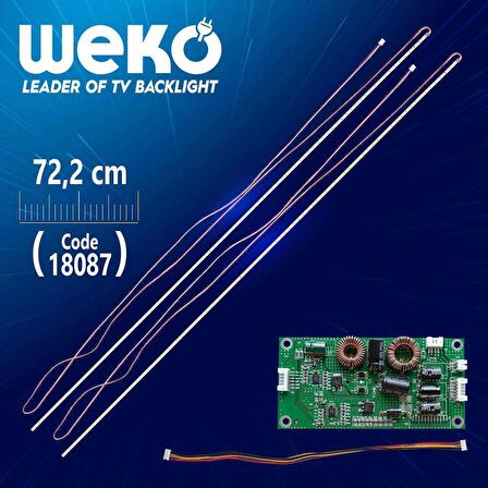 65 UNİVERSAL E-LED 90 LEDLİ (7020) 722MM 360-450MA 90-93V ÇİFT LED+SÜRÜCÜ+KABLO TAKIM (WK-1374)