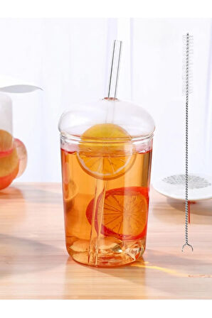 2 Adet Y39 450 ml Kubbe Kubbe Kapaklı Isıya Dayanıklı (2 Adet 6mm Pipet Kapağı )