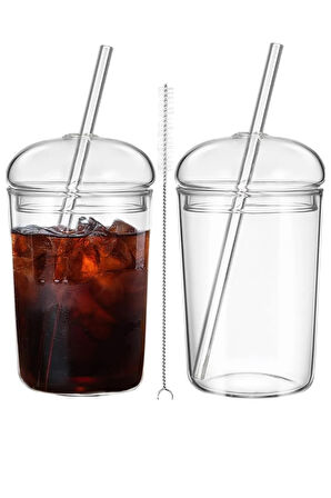 2 Adet Y39 450 ml Kubbe Kubbe Kapaklı Isıya Dayanıklı (2 Adet 6mm Pipet Kapağı )