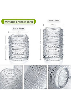 4 Adet y37  420 ml  Vintage Hobnail Bardak Antika Boncuk Kabartmalı  KahveViski