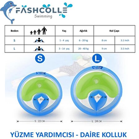 Fashcolle Small Beden Şişme Deniz Kolluğu 1-4 Yaş x 2 Adet