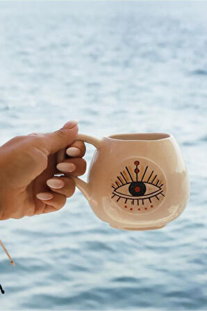 Lucia El Yapımı Seramik Kupa Fincan 500 ml