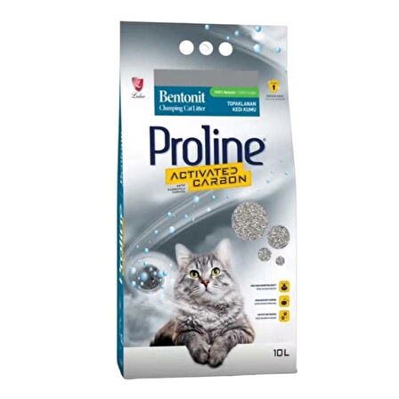 Proline aktif karbonlu bentonit kedi kumu 10lt