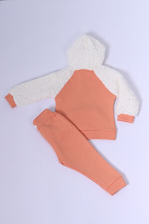 BEBEK PELUŞ EŞOFMAN TAKIMI BASKILI ÇITÇITLI D38