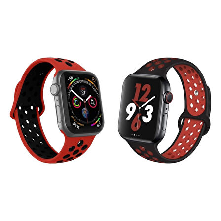Apple Watch 42/44/45/49mm Delikli Kordon 2'li Set