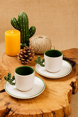 Homemade Cactusden 2 Kişilik Kahve Fincanı