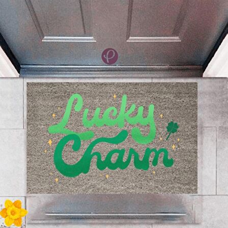 Kapı Önü Paspası Dekoratif Dijital Baskı Lucky Charm P-2359