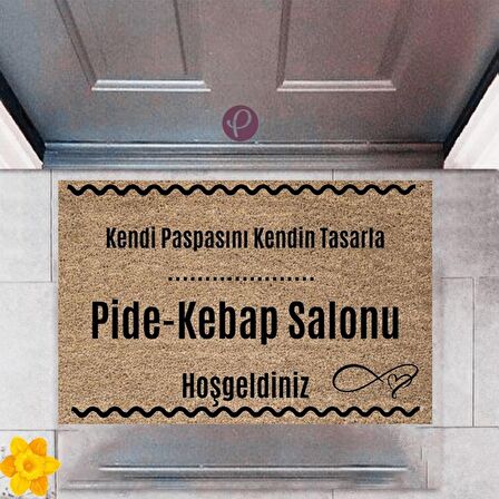 Kapı Önü Paspası Dekoratif Dijital Baskı Pide-Kebap Salonu P-2553