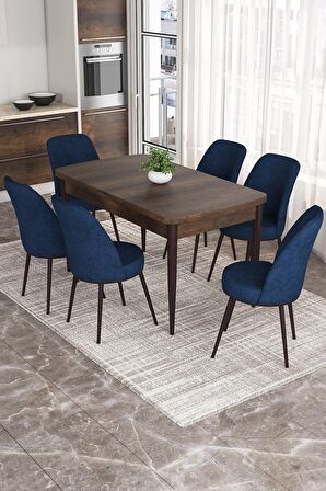 Rovena Leona Barok 80x132 Açılabilir Mdf Mutfak Masası Takımı 6 Adet Sandalye