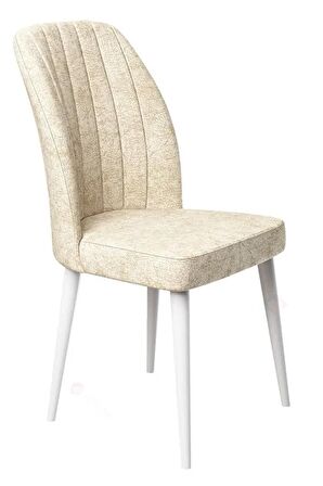 Rovena Zeta Beyaz 80x132 Açılabilir Mdf Mutfak Masası Takımı 4 Adet Sandalye