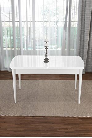 Rovena Mona Beyaz 80x132 Açılabilir Mdf Mutfak Masası Takımı 4 Adet Sandalye