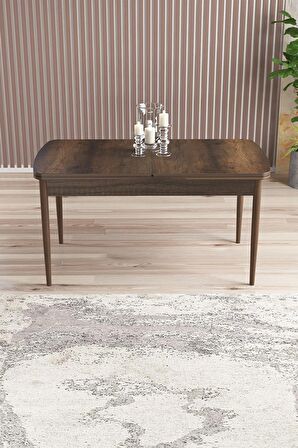 Rovena Vals Barok 80x132 Açılabilir Mdf Mutfak Masası Takımı 4 Adet Sandalye+1 Bench