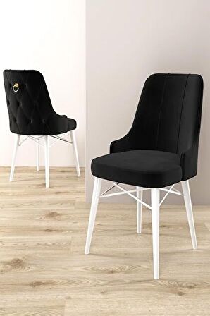 Rovena Mona Beyaz Mermer 80x132 Açılabilir Mdf Mutfak Masası Takımı 4 Adet Sandalye