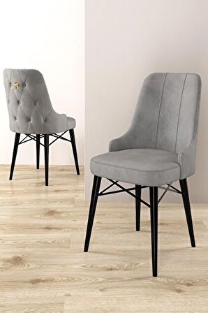 Rovena Mona Siyah Mermer 80x132 Açılabilir Mdf Mutfak Masası Takımı 4 Adet Sandalye