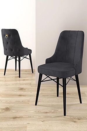 Rovena Mona Siyah Mermer 80x132 Açılabilir Mdf Mutfak Masası Takımı 4 Adet Sandalye+1 Bench