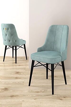 Rovena Mona Siyah Mermer 80x132 Açılabilir Mdf Mutfak Masası Takımı 6 Adet Sandalye